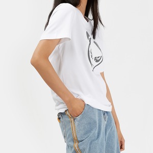 SALE 【HIPANDA ハイパンダ】レディース Tシャツ WOMEN'S HIPANDA LOGO SHORT SLEEVED T-SHIRT / WHITE・BLACK