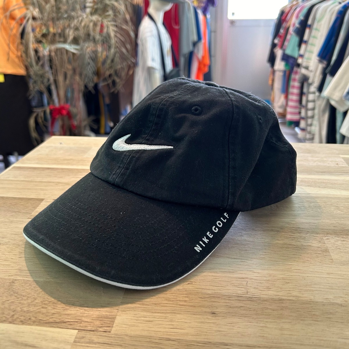 NIKE GOLF】キャップ スウッシュ刺繍ロゴ ブラック 大人サイズ | 古着
