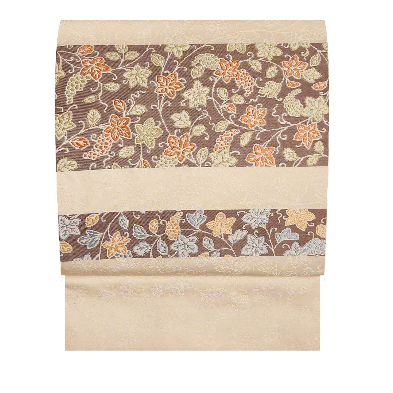 川島織物 葡萄唐草文様 二部式名古屋帯 東武百貨店扱【未着用品