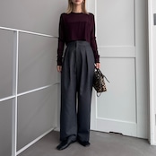 crew neck tulle sheer short tops/burgundy