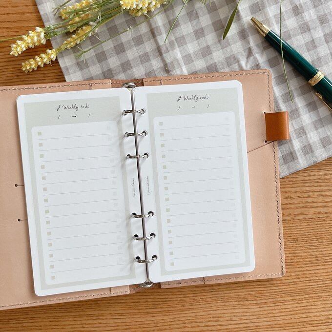 バイブルサイズ/ウィークリーtodoリストリフィル