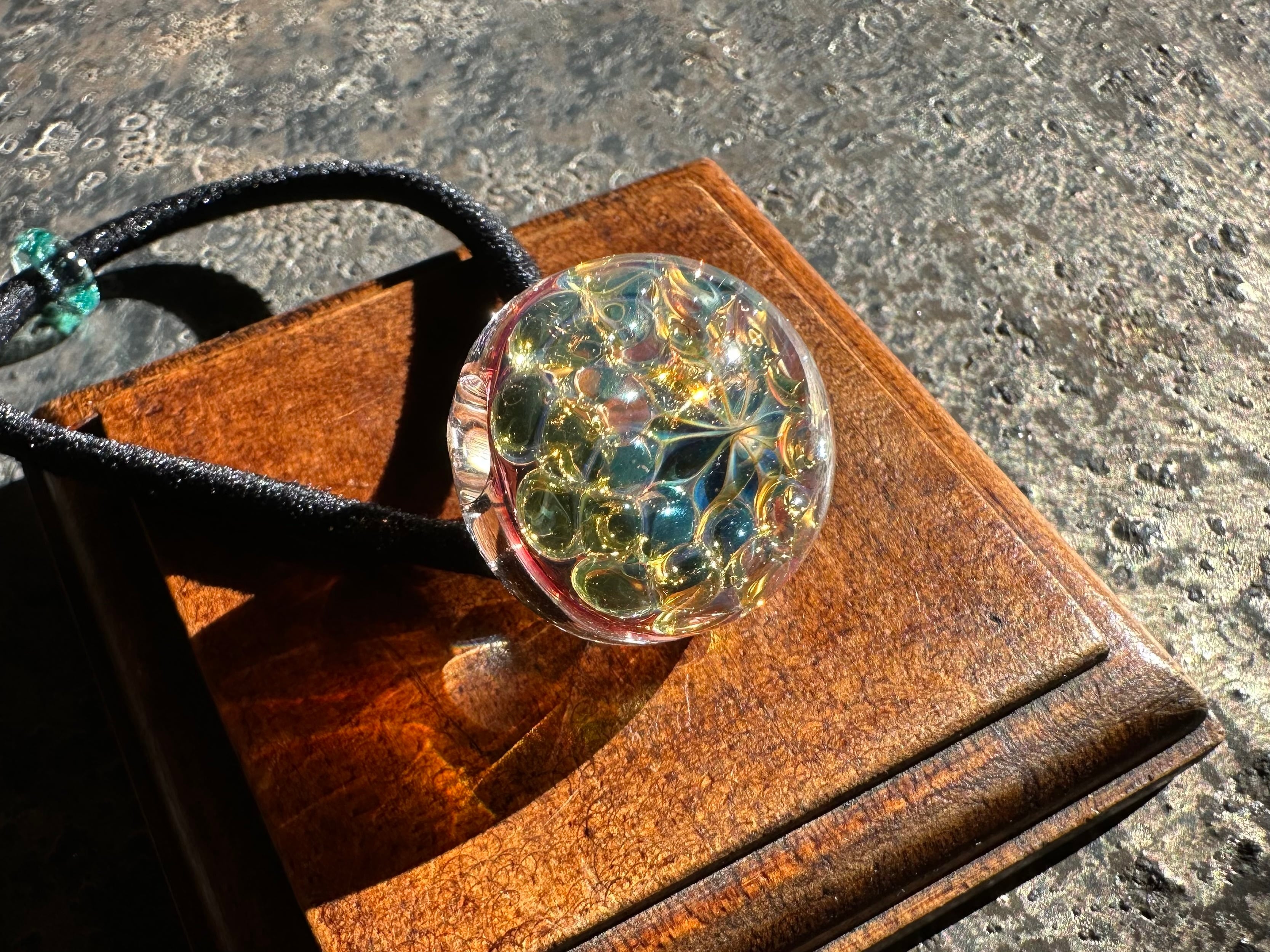 【Blue&Pink Flower】青とピンクの花ヘアゴム Ssize