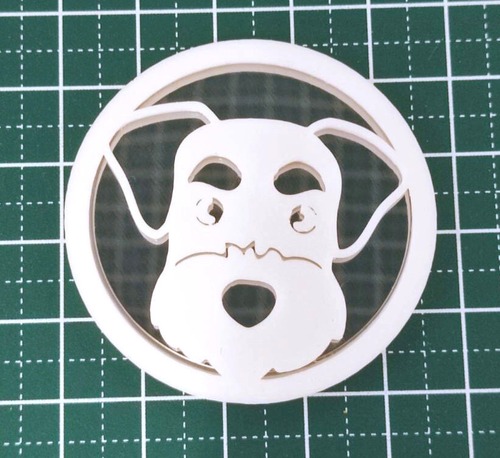 ゴルフマーカー シュナウザー白文字なし【オリジナルデザイン】