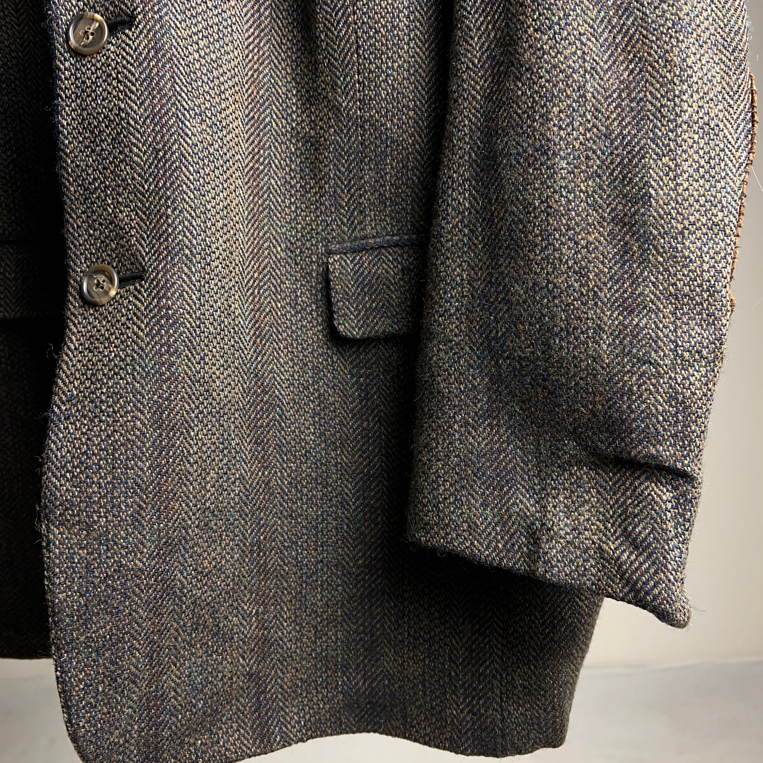 80's~90's 'Burberrys' HBT Tweed Tailored Jacket 80年代 90年代 バーバリー  ツイードテーラードジャケット【1000A818】【送料無料】