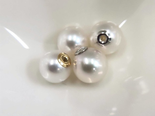 K18WG/K18YG 7.5ミリパールキャッチ