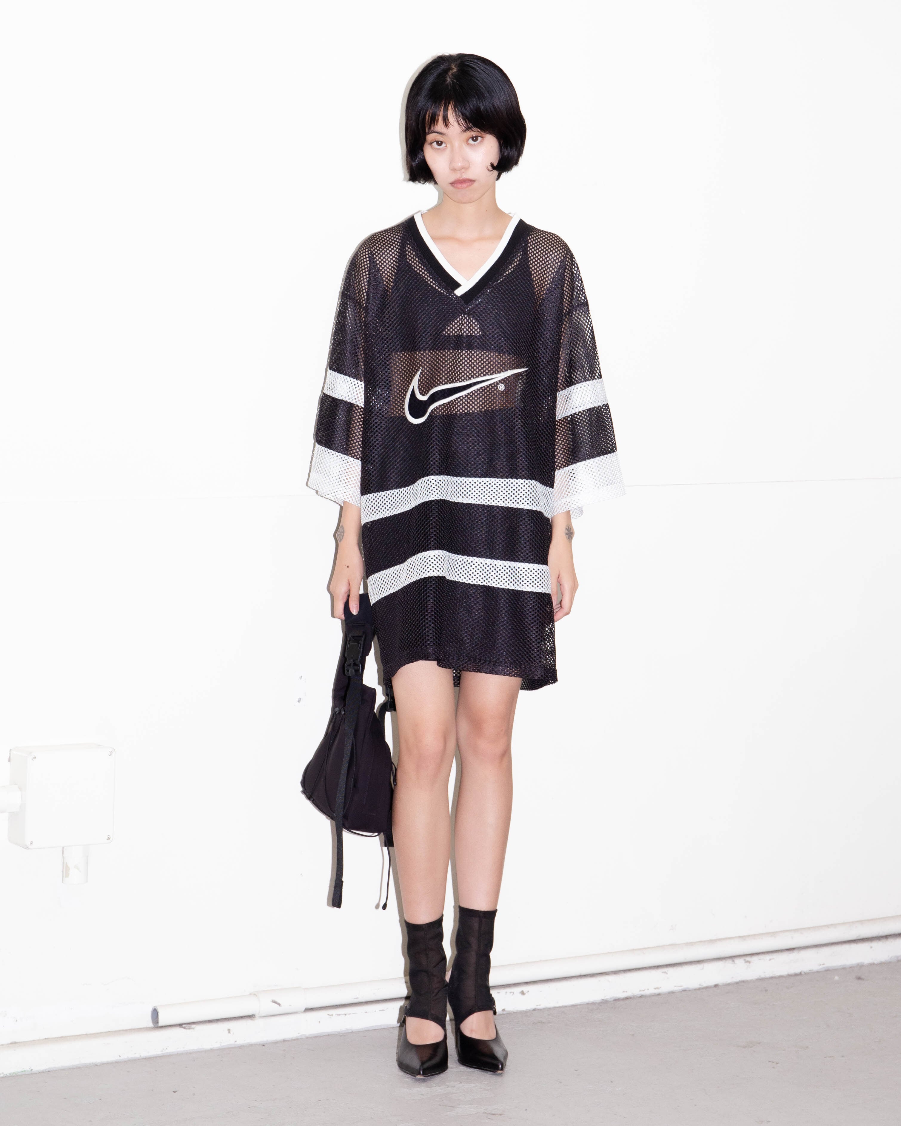 1990s NIKE - oversized swoosh mesh jersey | LUIK FINN