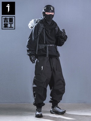 JIYEIND ニンジャプルオーバーパーカー