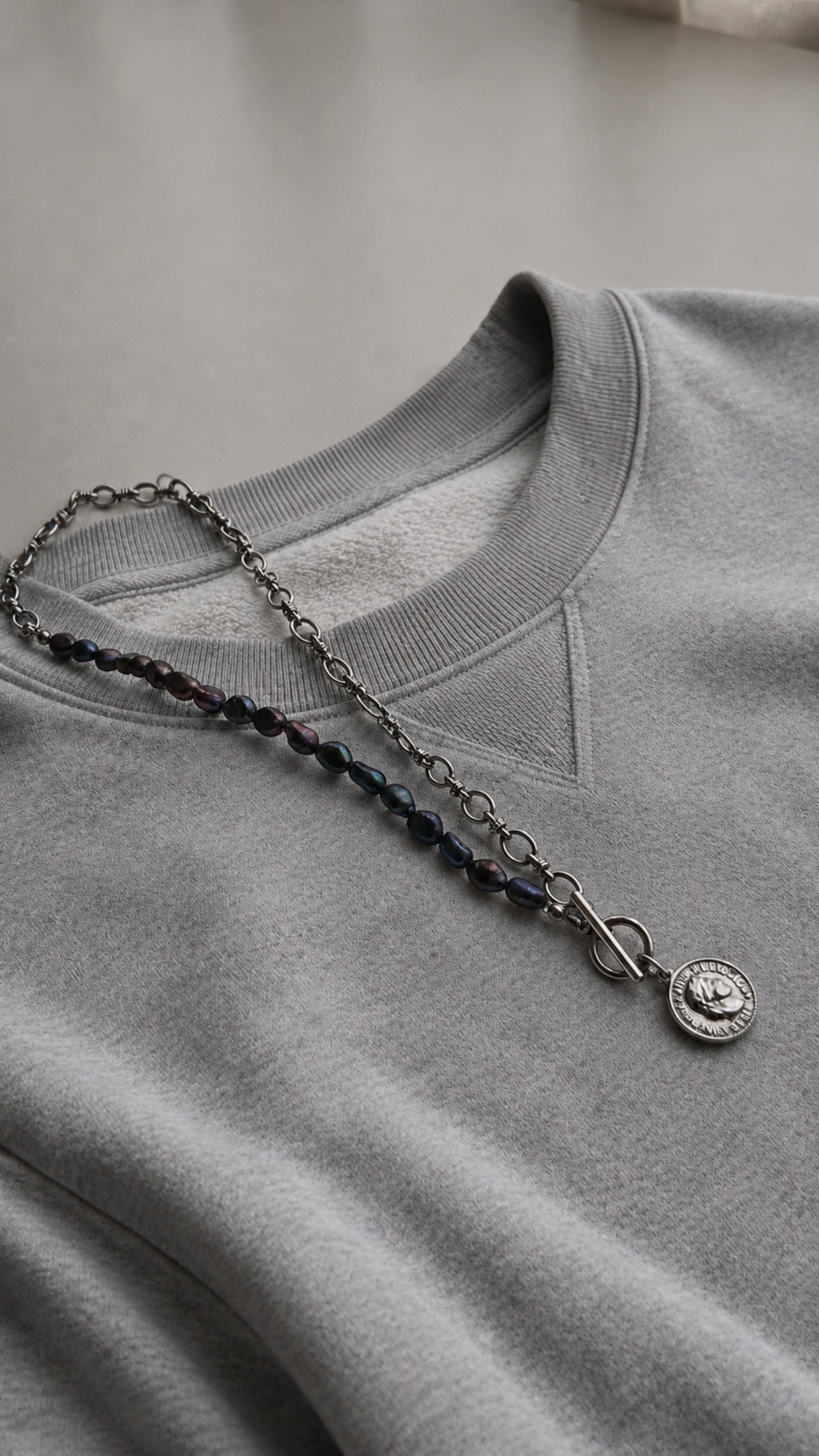 『深海の静寂』『朝焼けの予感』 coin pearl necklace 2本セット ※8月限定color