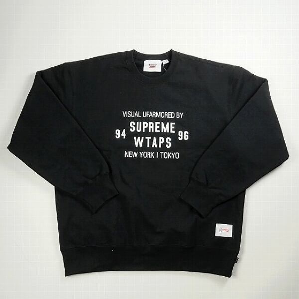 Supreme®/WTAPS® Crewneck Black 黒　XL