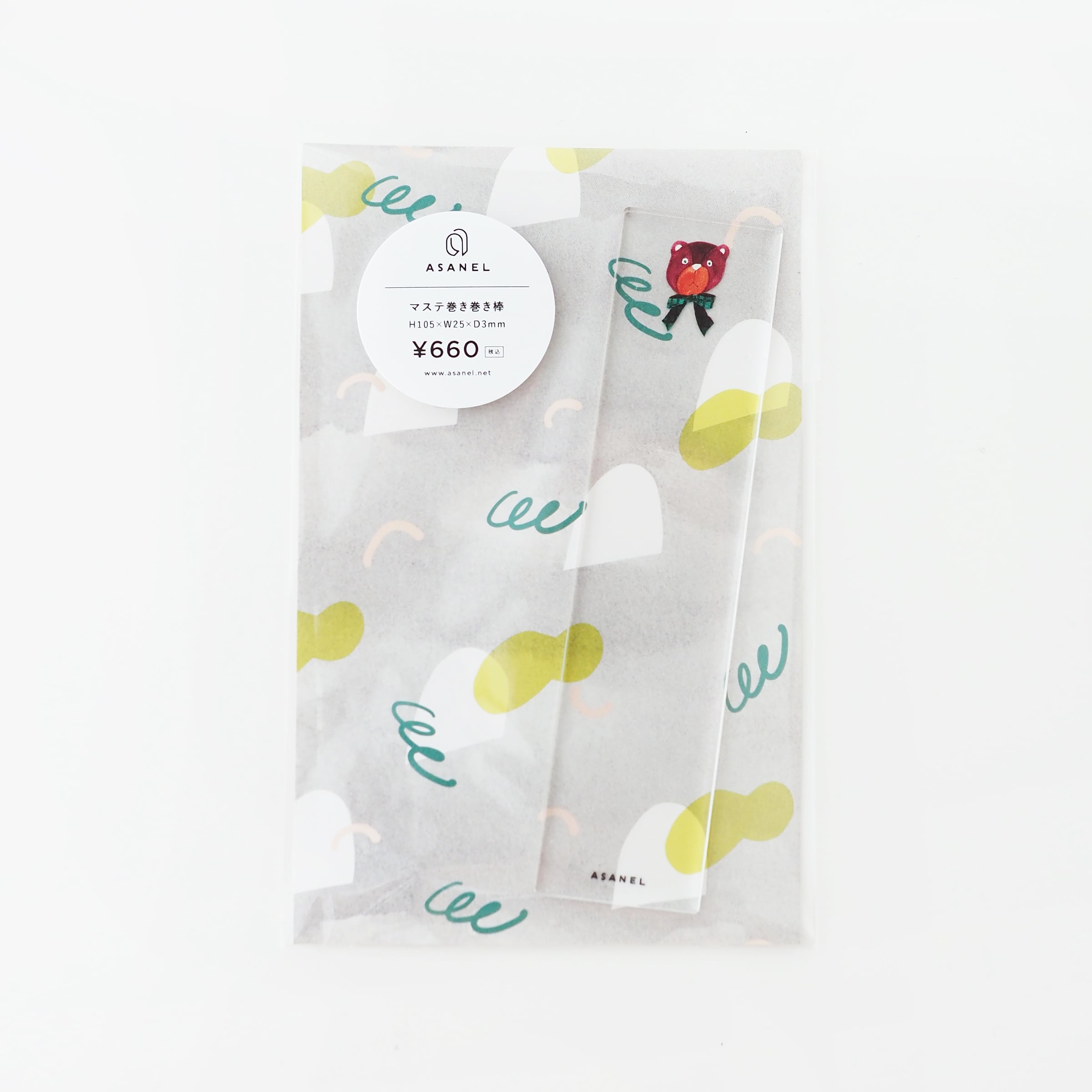 リボンくまちゃん｜マステ巻き巻き棒 | ASANEL