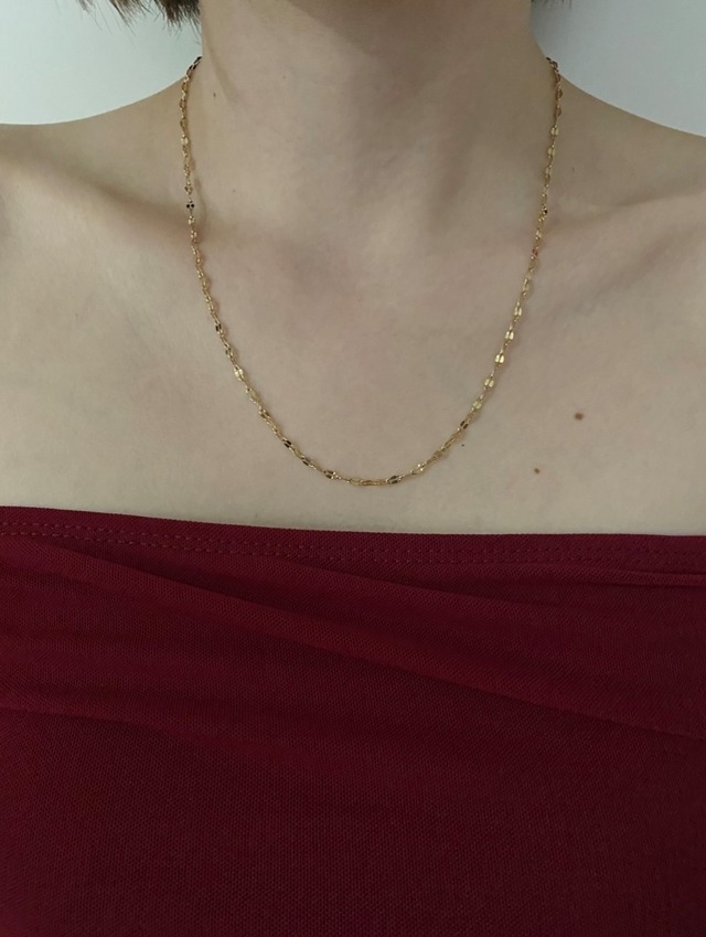stainless petal chain necklace