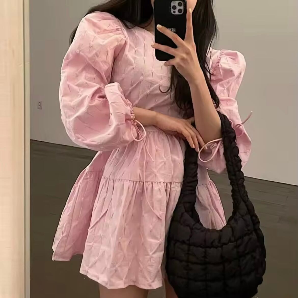 パワーショルダーミニワンピース