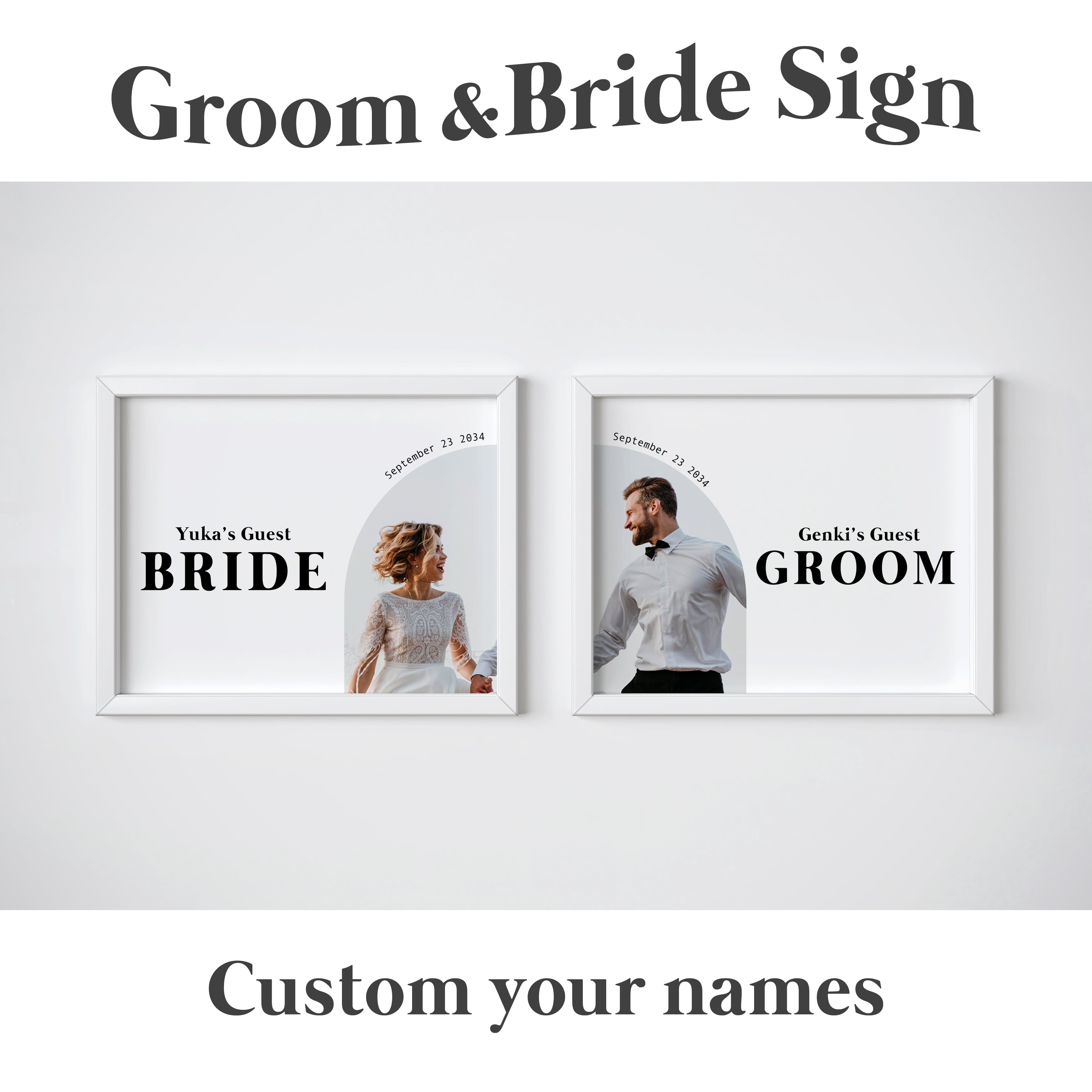 送料無料】写真入り 受付サイン アーチ│Bride&Groomサイン ゲスト