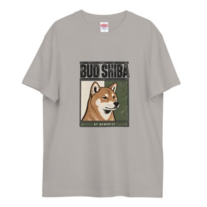 BUD SHIBA｜赤柴ポスター風プリントTシャツ｜BD011