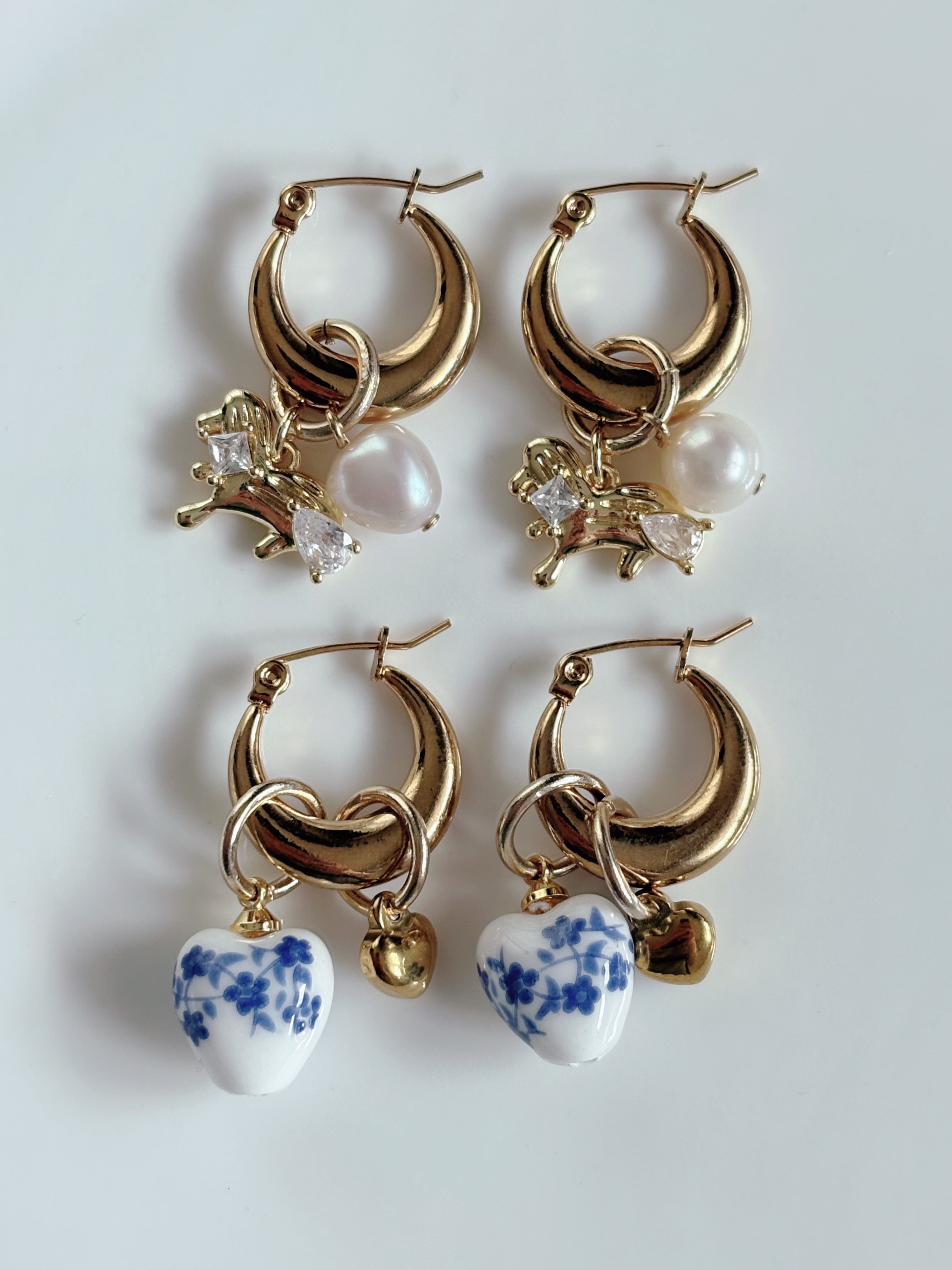 gold hoop pierce