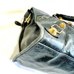 BALENCIAGA バレンシアガ ジャイアントパートタイム ハンドバッグ 2WAYバッグ レザー グリーン系グレー 173082