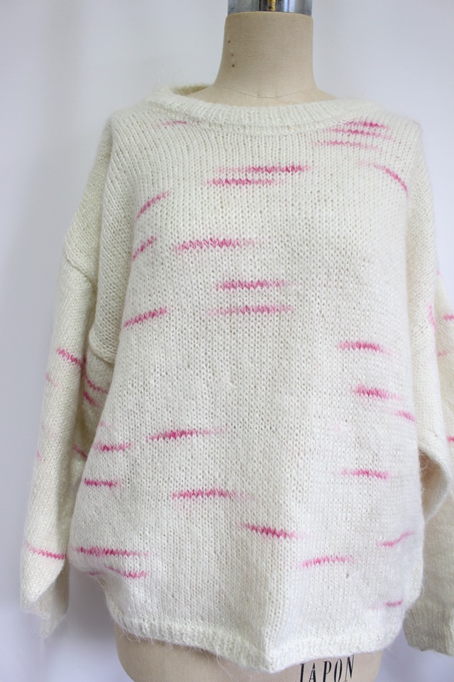 Acryl mohair knit sweater stück clothing store