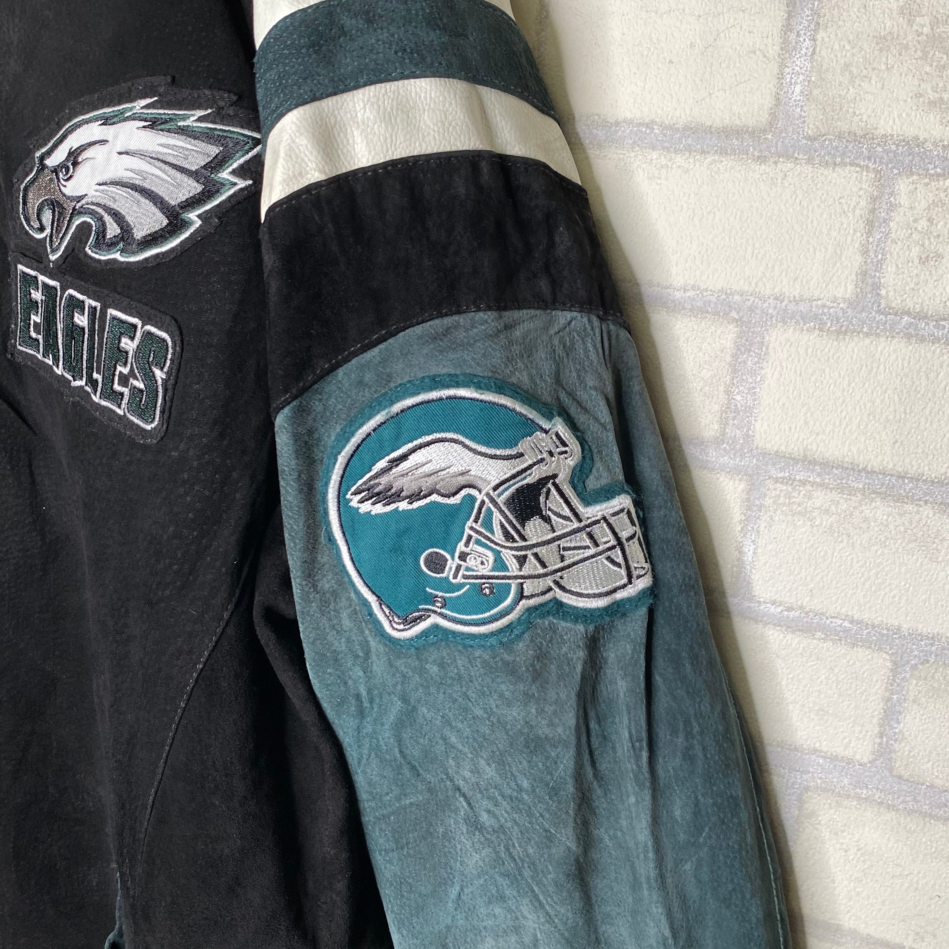 超希少】 NFL スタジャン 2XL スエード スウェード ワッペン 刺繍 状態 