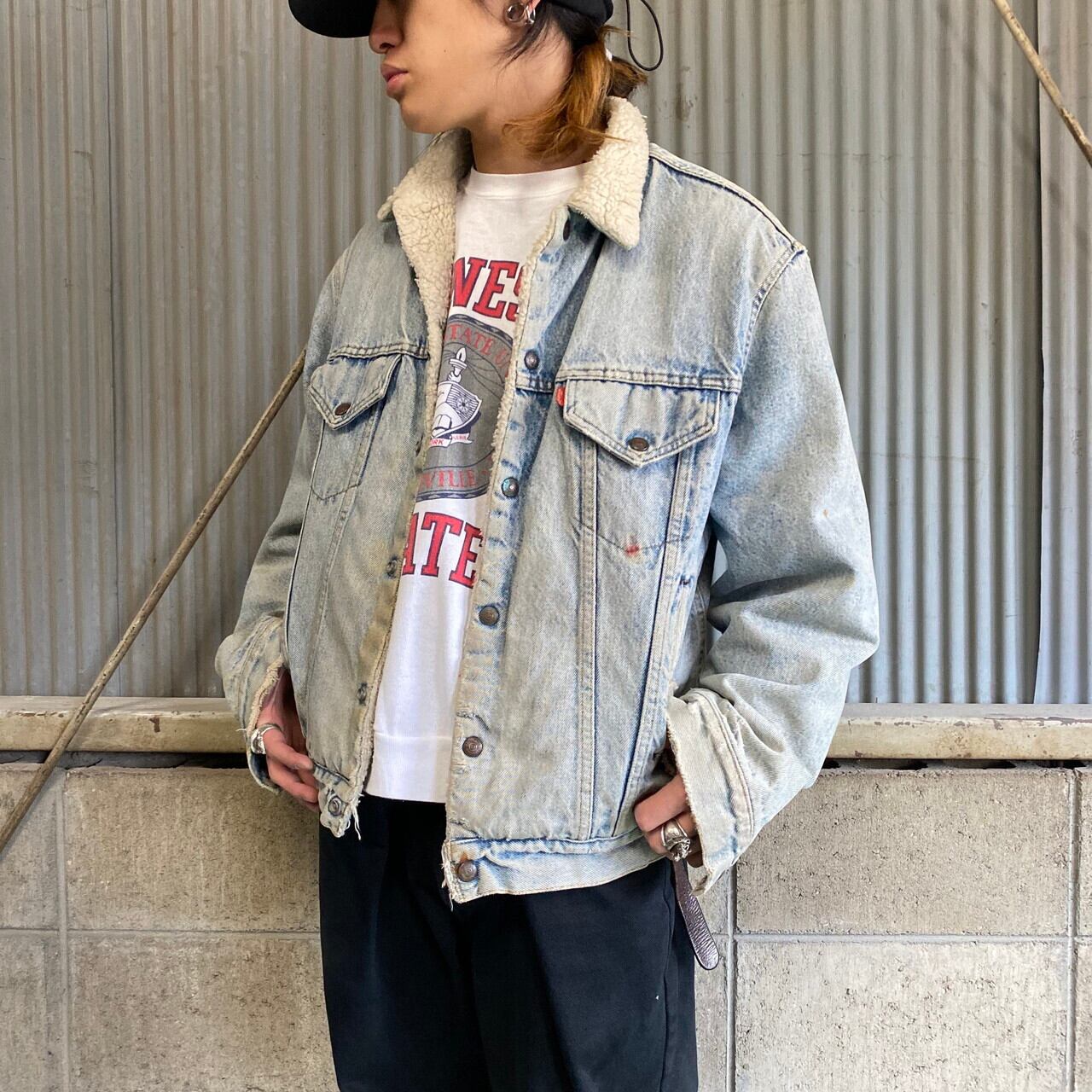 80年代 ビンテージ Levi's リーバイス デニムボアジャケット ワッペンカスタム メンズL相当 古着 80s ヴィンテージ METALICA  メタリカ 薄色【デニムジャケット】【VTG】【CS2301-30】【AN20】 | cave 古着屋【公式】古着通販サイト powered by