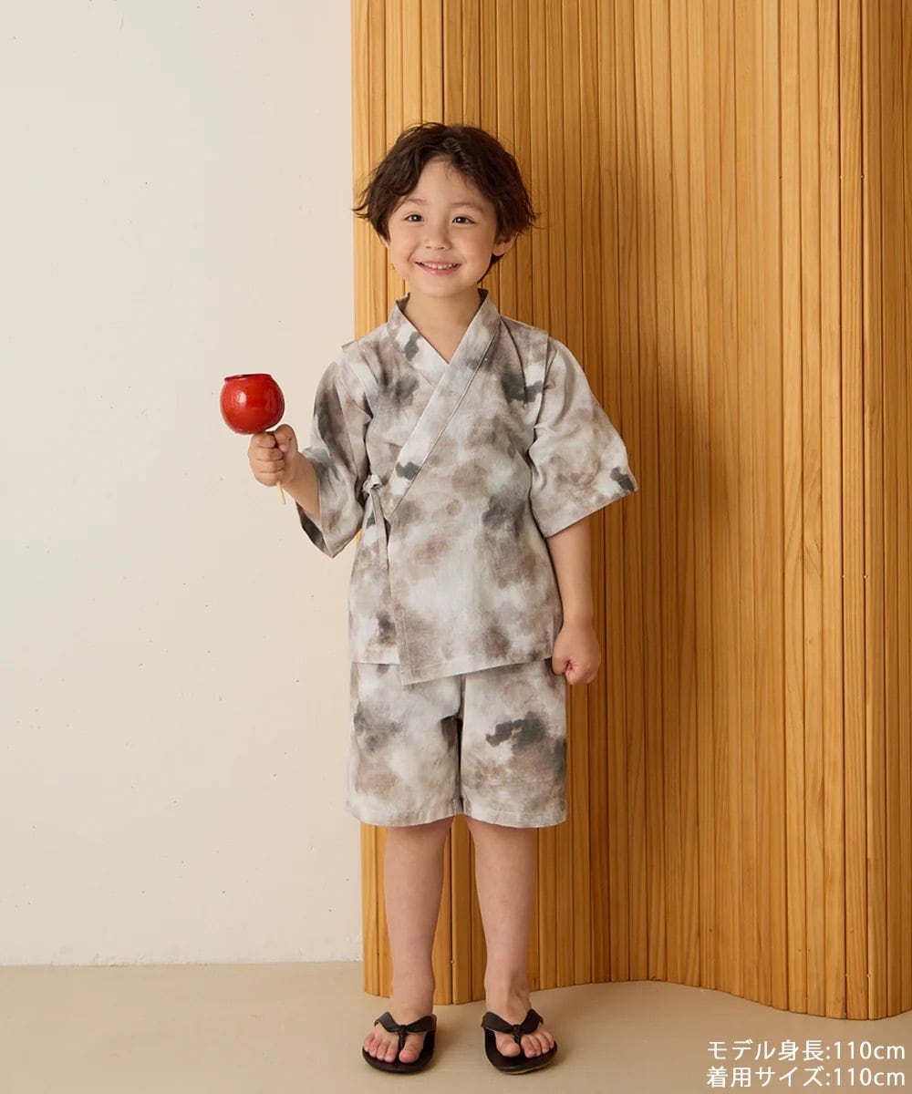 rizière / キッズ甚平 / GRAY / 90-130cm