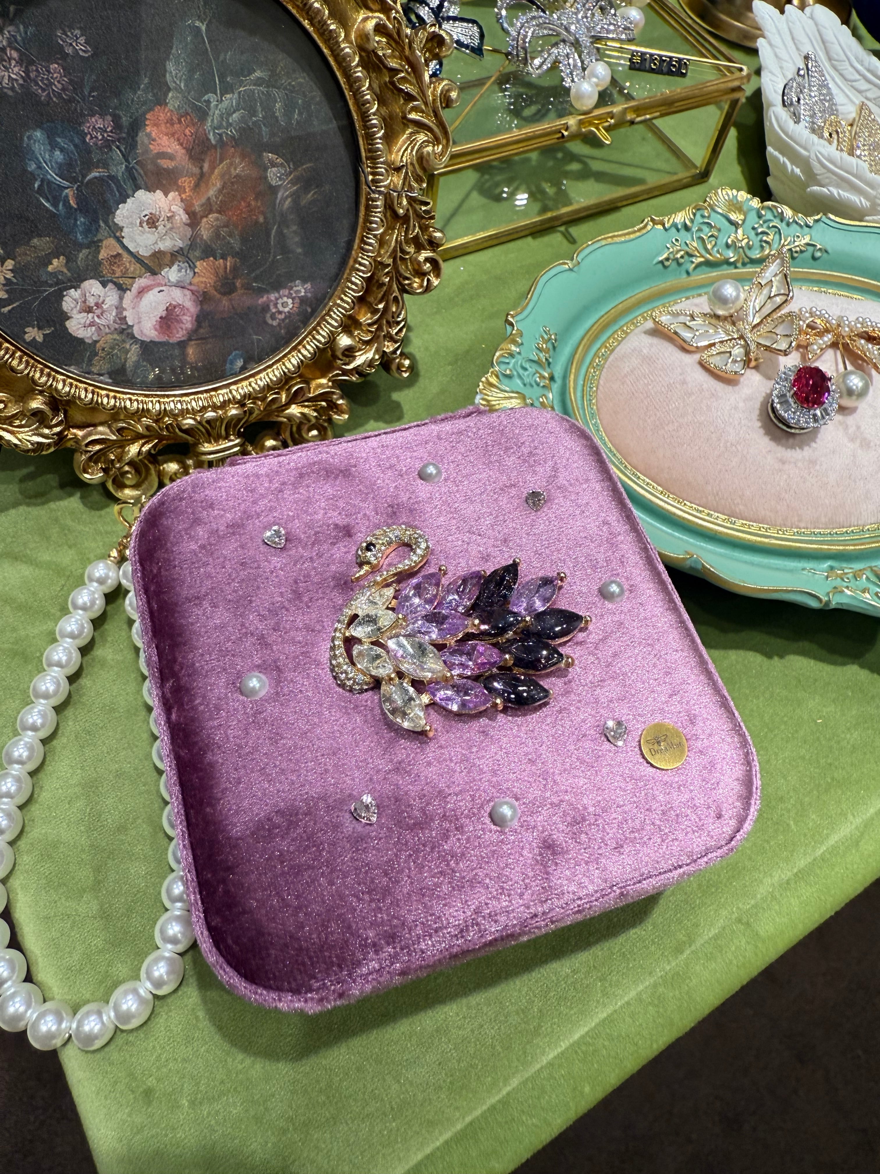 約14日間発送【Jewelry Box】Mirror Box/Swan Jewelry Box/卓上BOX