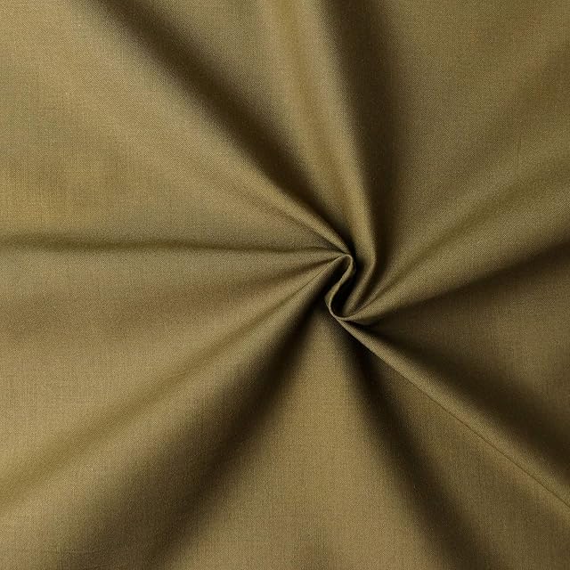 名古屋帯 ミンサー織 油色や鶯茶色などのモスグリーン系 長さ 360