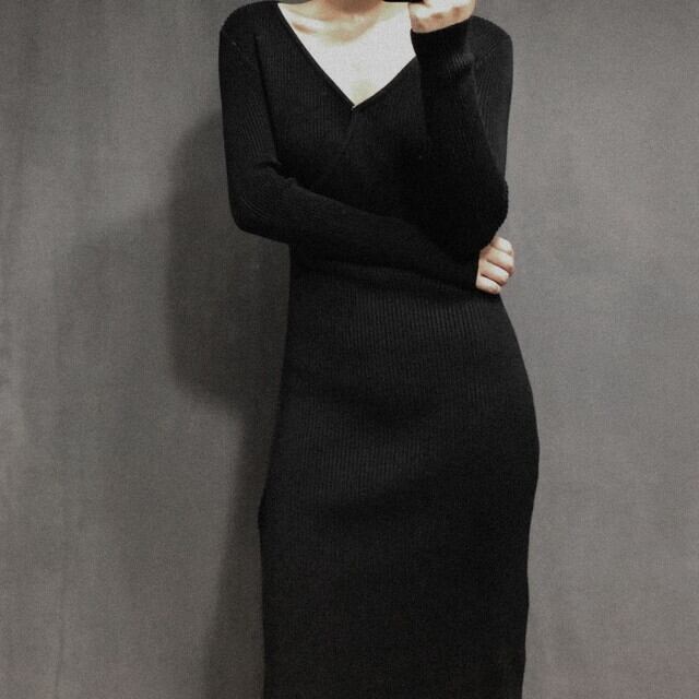 冬 新作 ワンピース 冬 ワンピース 長袖 ニットワンピース 冬 ニットワンピース タイト ニットワンピース 秋冬 長袖ワンピース レディース リブニットワンピース カシュクールワンピース ギャザーワンピース スリット入りワンピース タイト 膝下 着やせ 細見え P7162