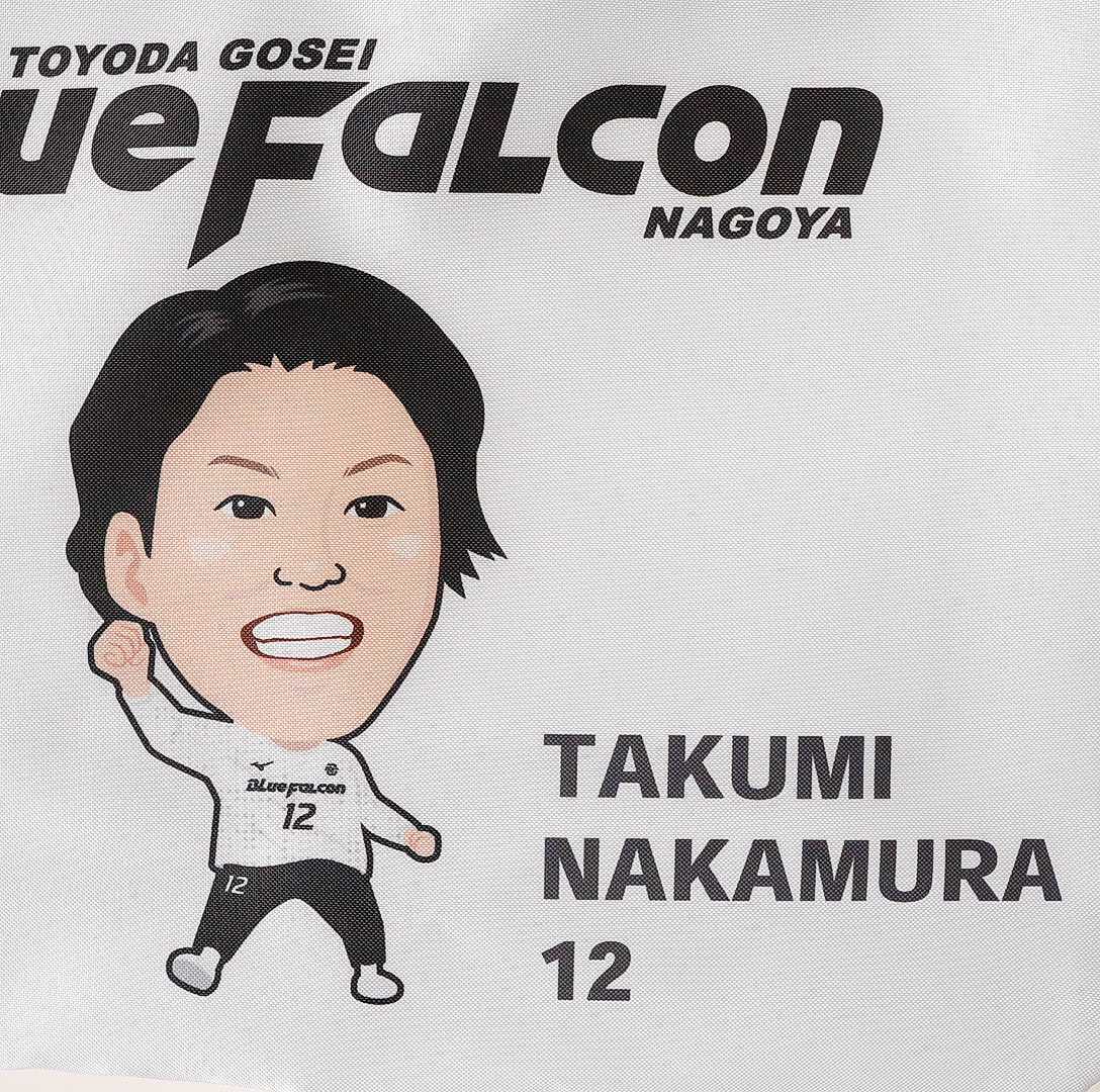 ブルーファルコン》エアバッグトート 中村選手似顔絵イラスト | Re-S