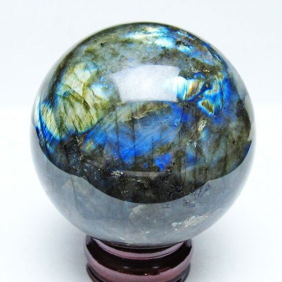 ラブラドライト 丸玉 86mm スフィア 一点物 151-9216
