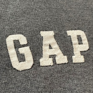 【GAP】アーチロゴ 刺繍 スウェット トレーナー L ワイドサイズ グレー ギャップ US古着