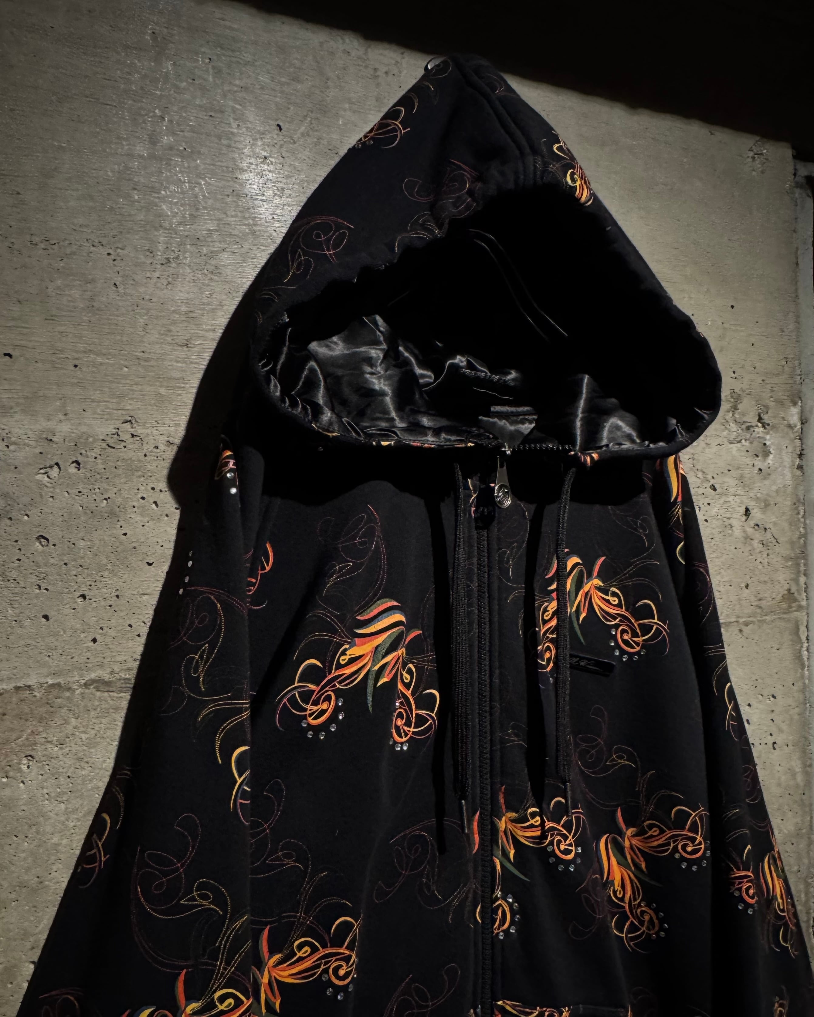 Caka】“AL WISSAM” Arabesque Pattern Vintage Loose Zip Up Hoodie