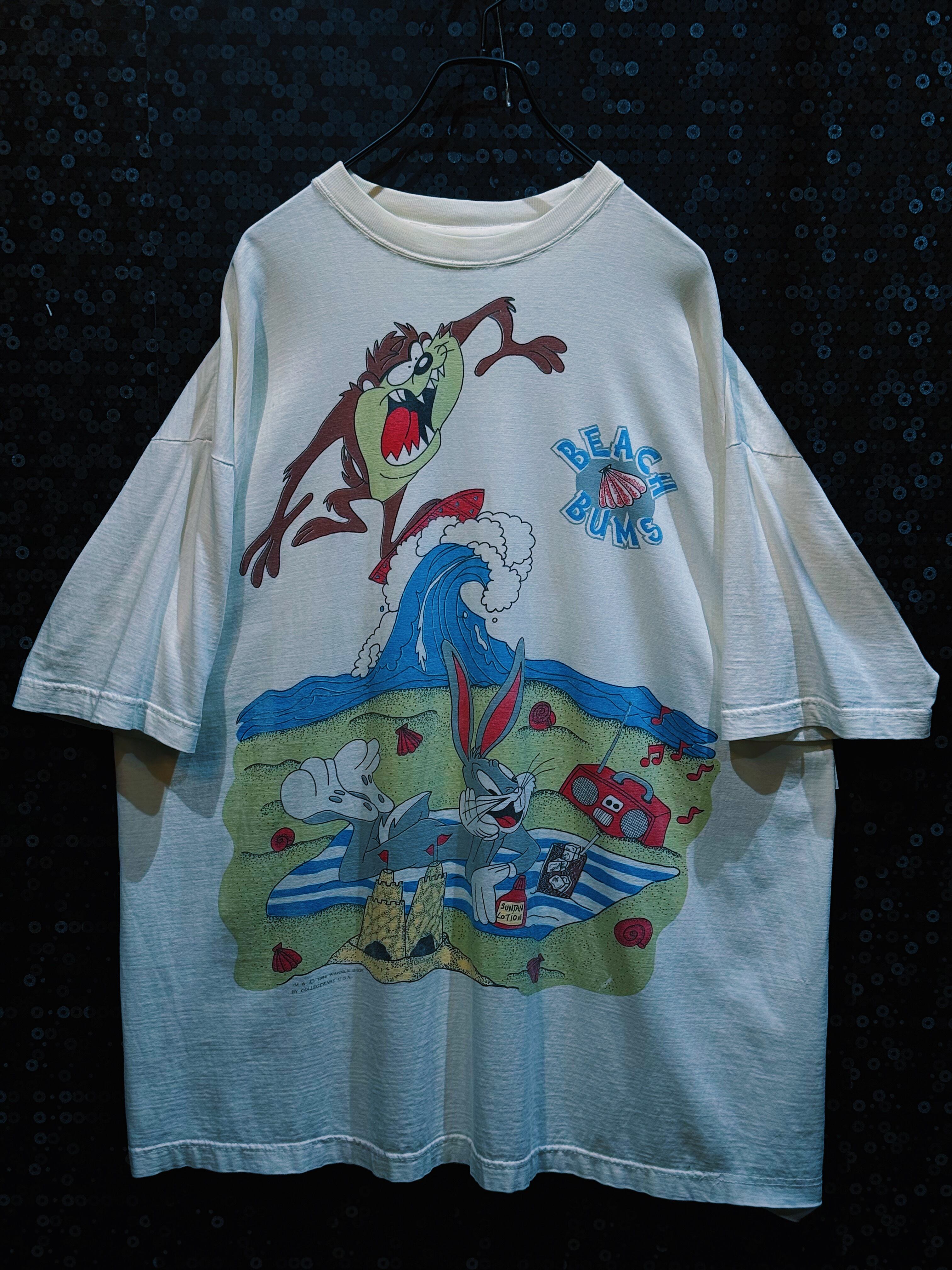 【ÆIEM】"Looney Tunes"vintage“Taz & Bugs Beach Adventure” print T-shirt
