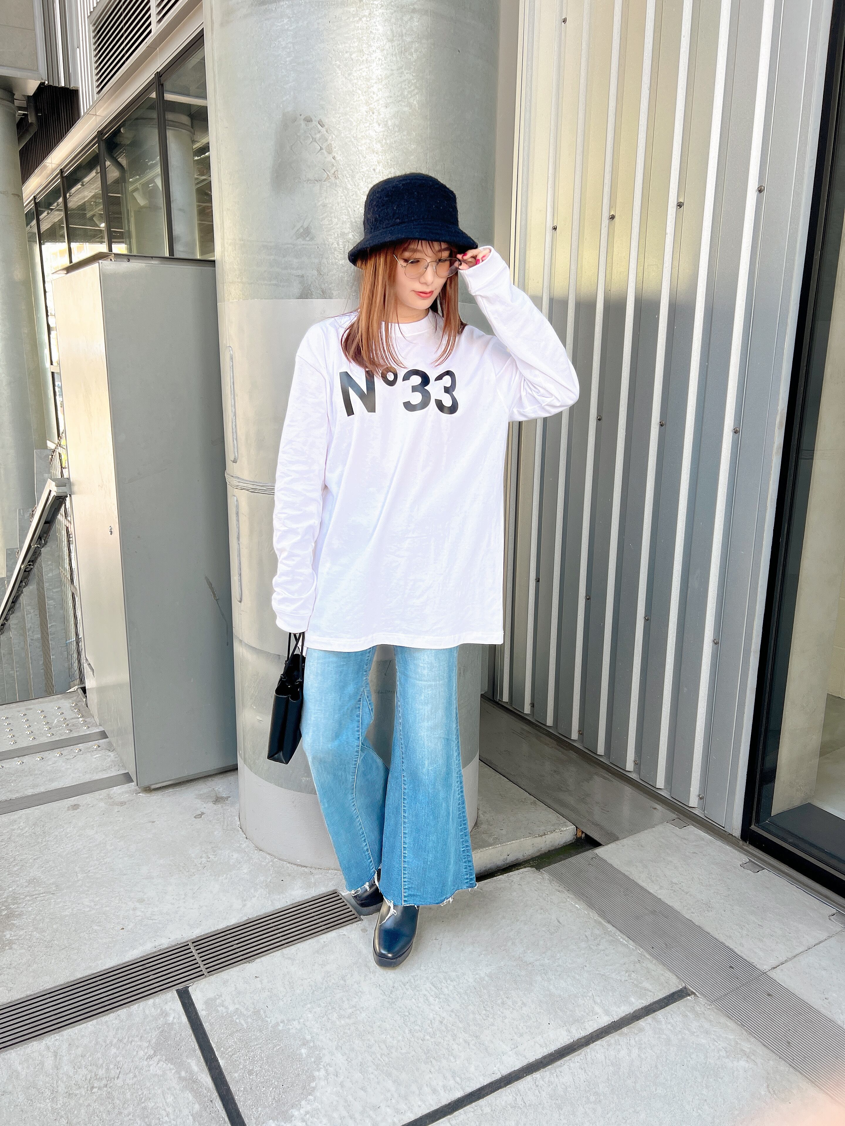 N°33ロングスリーブTシャツ (WHITE・白) | NUMBER33 (ナンバーサーティ