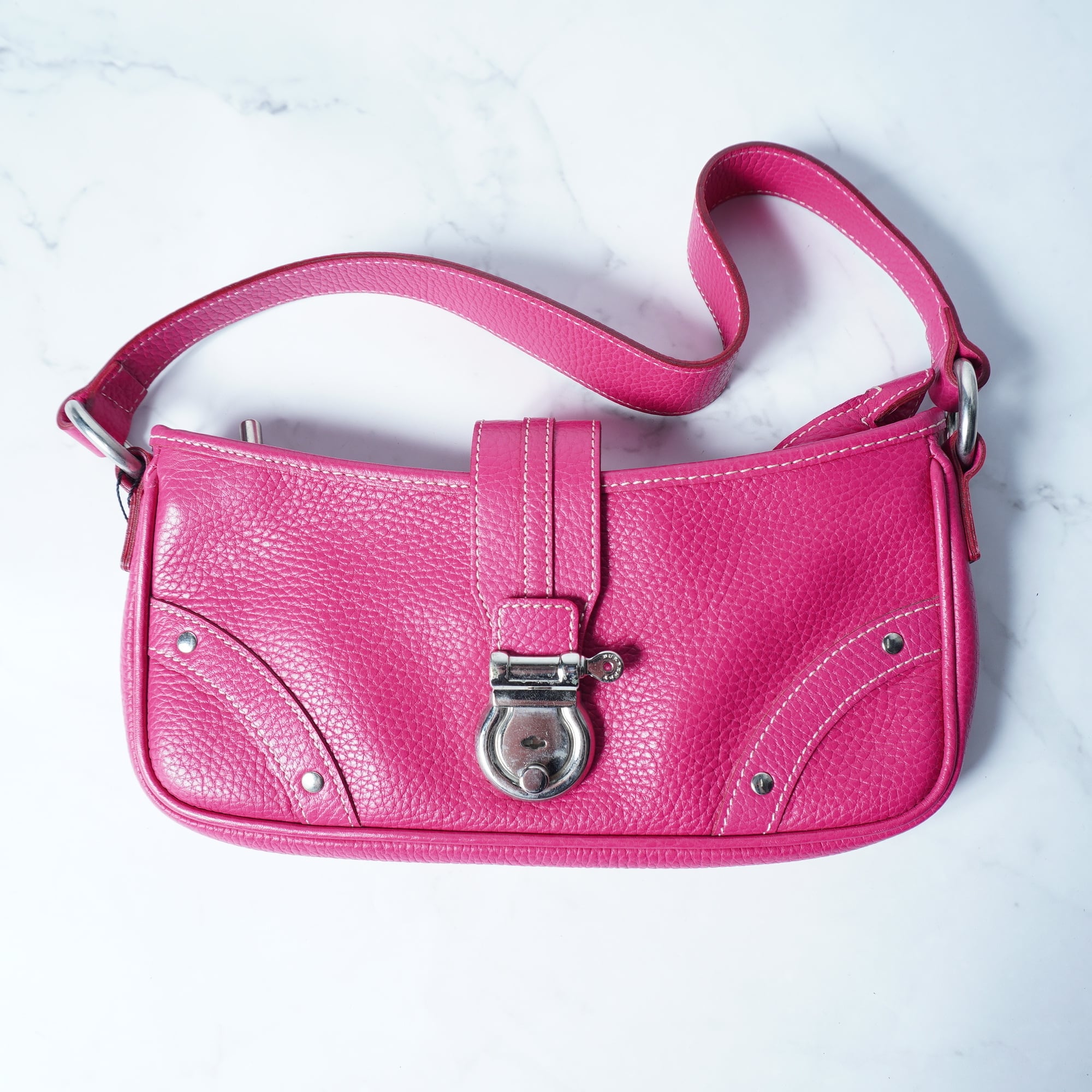 BURBERRY】バーバリー レザーバッグ pink | ブランド古着屋 Jesus