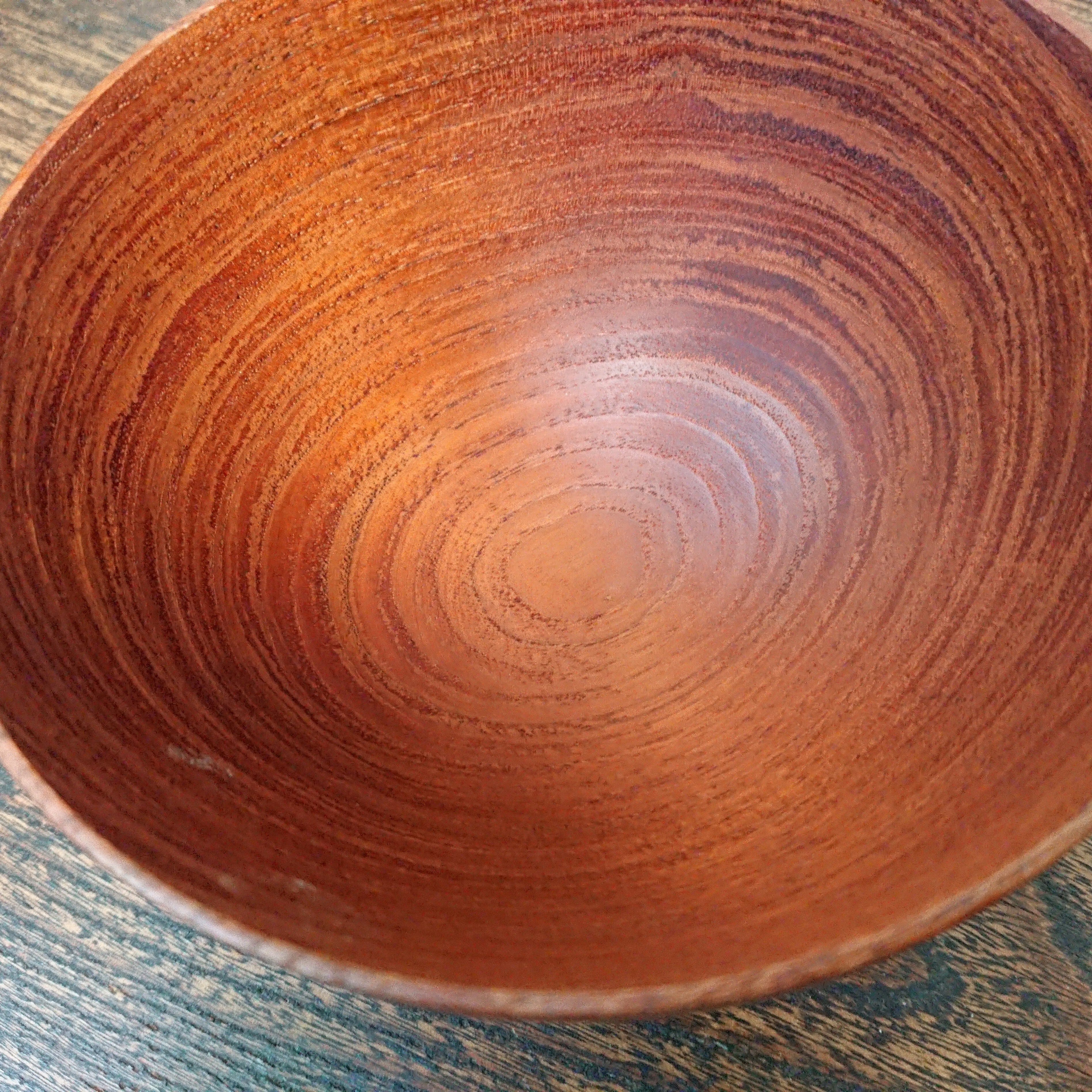 青峰重倫作 チーク無垢材くり抜き椀/ボウル ジャパンビンテージ