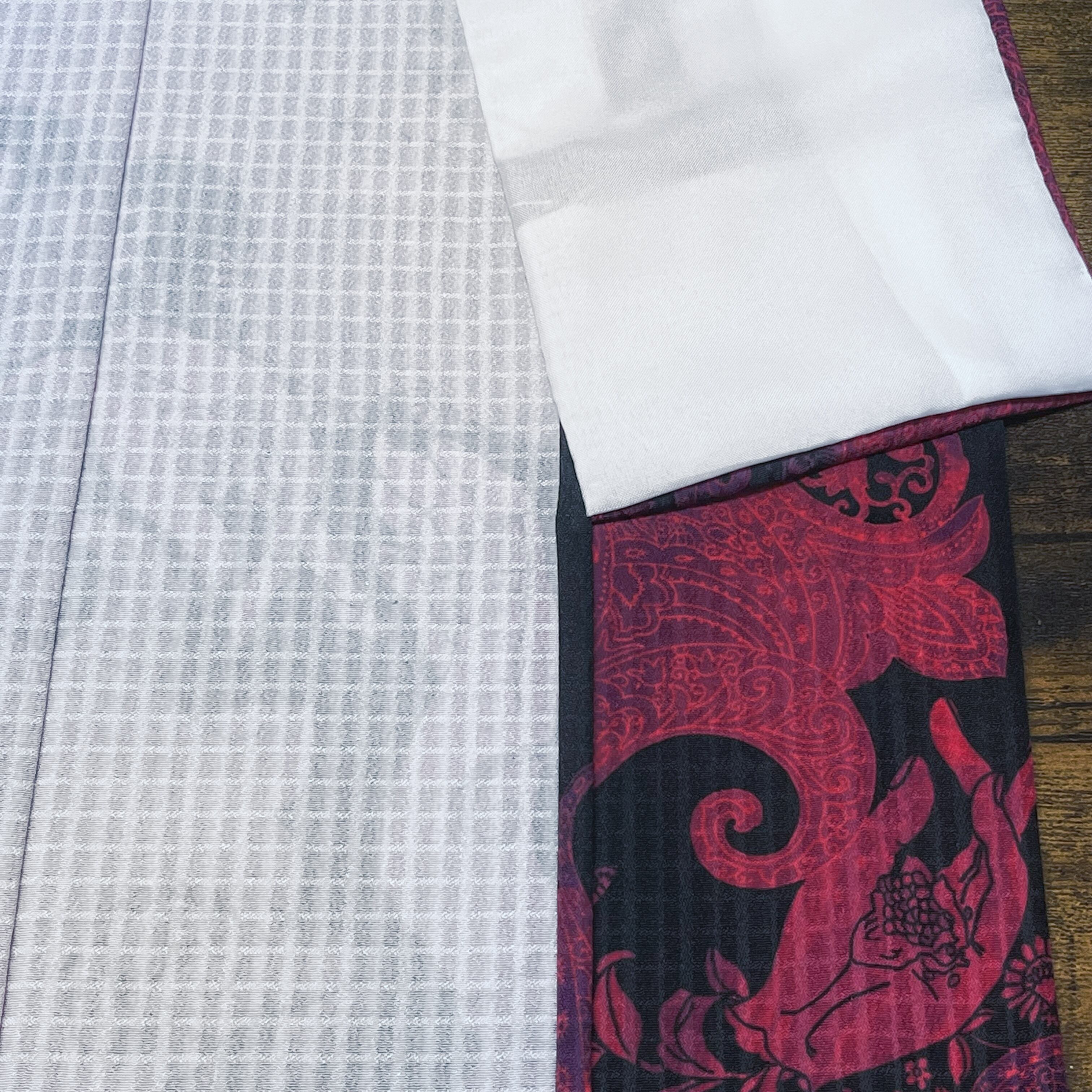 単衣きもの　Rumi Rock「バンビーナ」チャコールグレー 単衣きものRumi Rock「バンビーナ」チャコールグレー