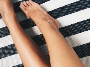 14kgf cubeturquoise anklet