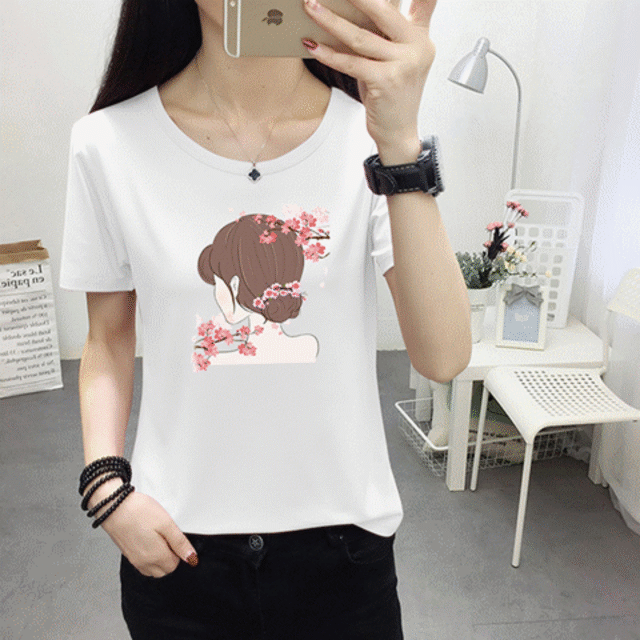 Tシャツ 2022年新作 tシャツ ラウンドネック 半袖 シャツ ビッグサイズ プリント