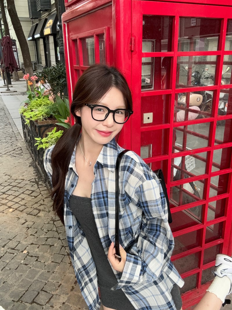 set】チェック柄シャツ×キャミワンピースセット M25198 | nanastyle