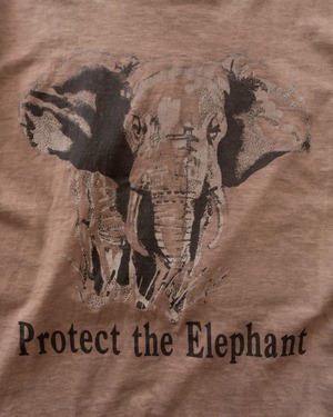 【古着】WCS (野生動物保全協会) "Protect the Elephant" アートT