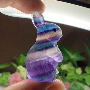 19.フローライトうさぎ・インテリア