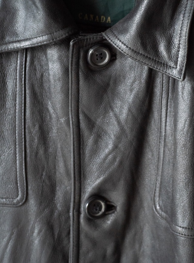 "DANIER" 1990s Leather car coat