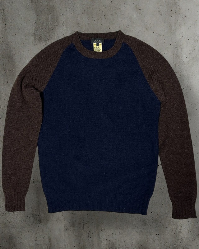 A.P.C. Italy Made Bi-Color Raglan Wool Knit