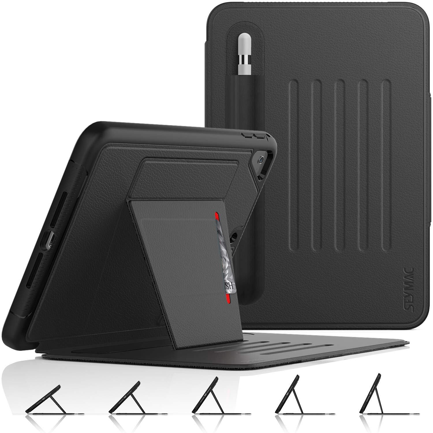 SEYMAC stock iPad Mini 5/Mini 4 (2019/2015) 7.9インチ専用耐衝撃 ケース,ブラック