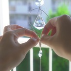 大聖堂の鐘 - 3WAY Long - Evening Gold / Cathedral Bell / Light Healing Crystal Suncatcher