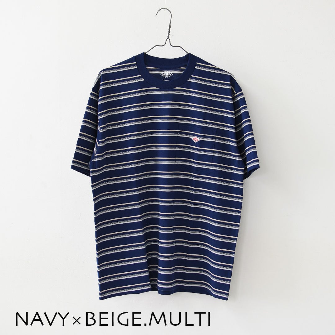 DANTON [ダントン] M SHORT SLEEVE POCKET T-SHIRT STRIPE [DT