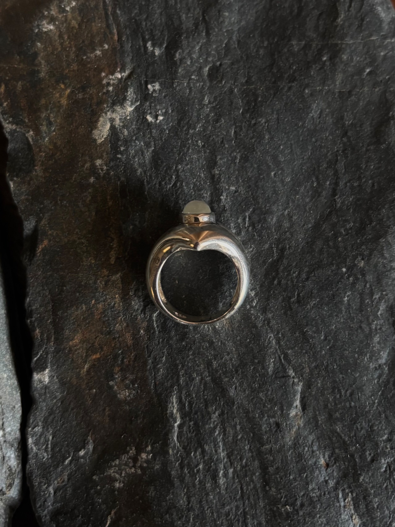 Silver 925 ring white oval-4-1