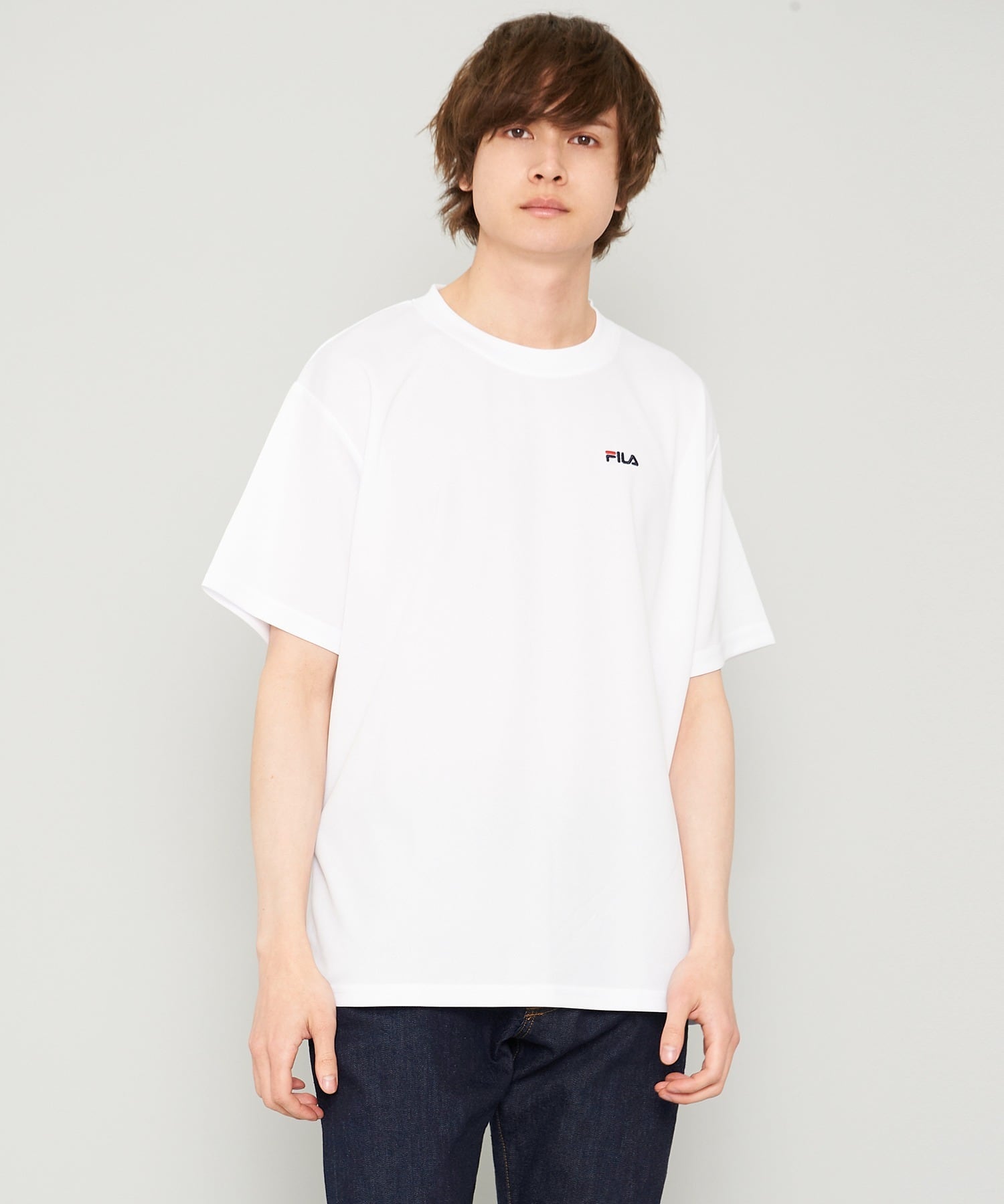 FILA フィラ メンズフロント ロゴ ビック サイズ 半袖 Tシャツ