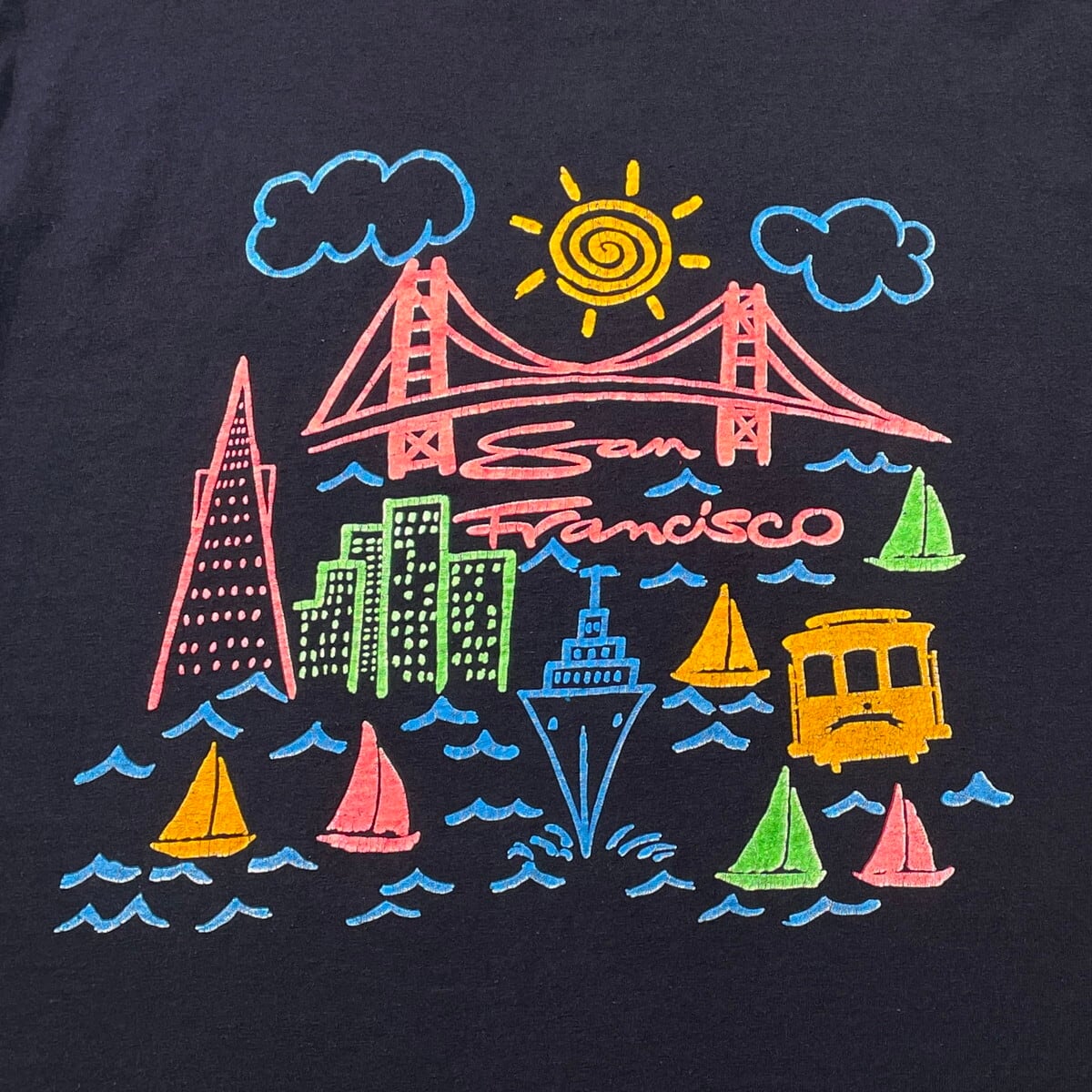 80年代 USA製 San Francisco サンフランシスコ スーベニア プリントT