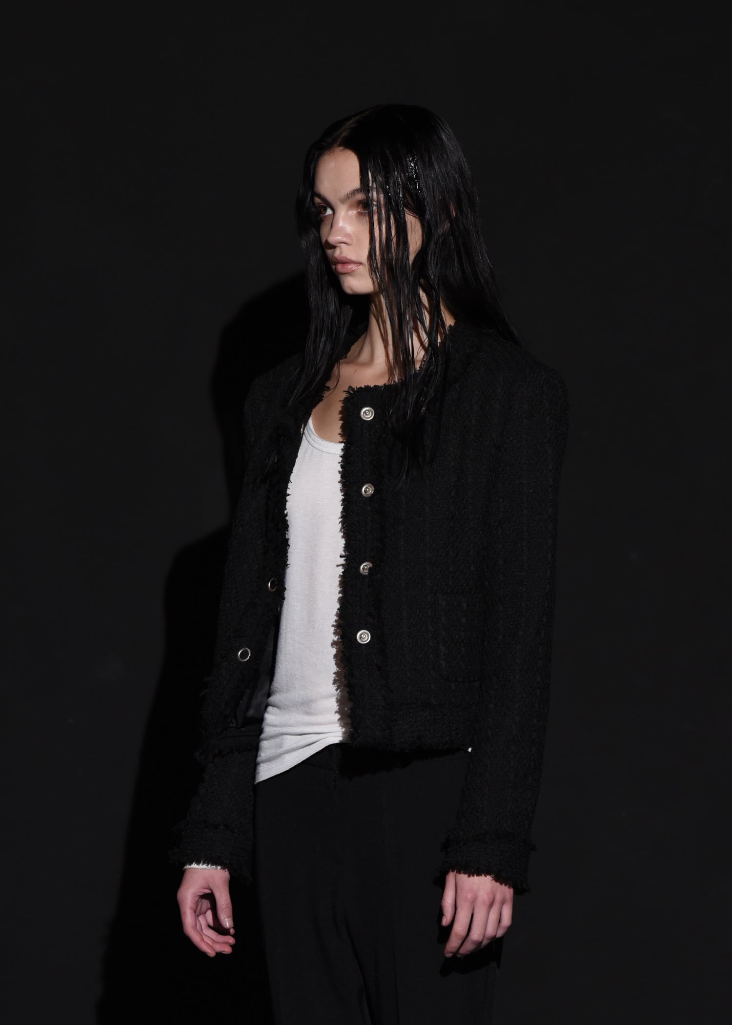 BOHEMIAN SEOUL] ROUGH ROUND TWEED JACKET 正規品 韓国ブランド 韓国